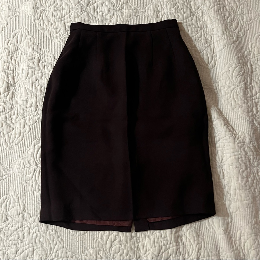 laura madrigano brown pencil skirt  size 4